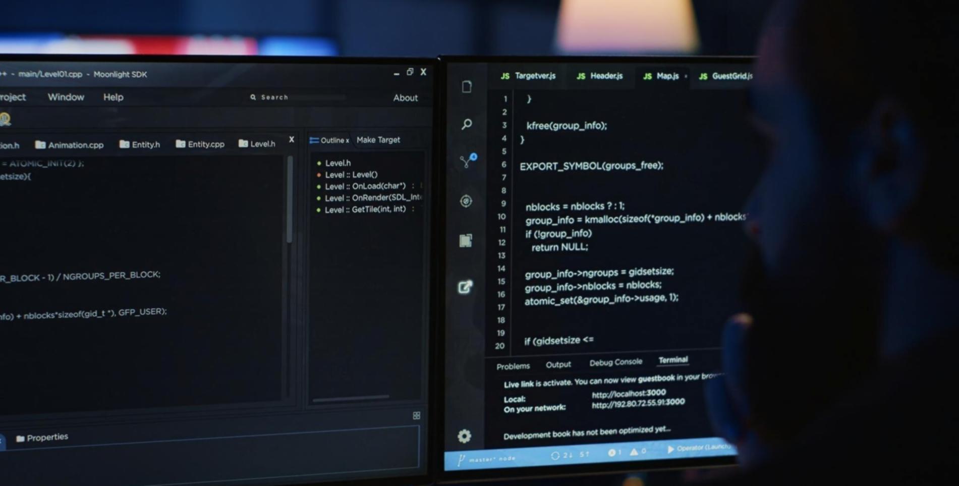 Prototipo di gioco mobile in fase di test